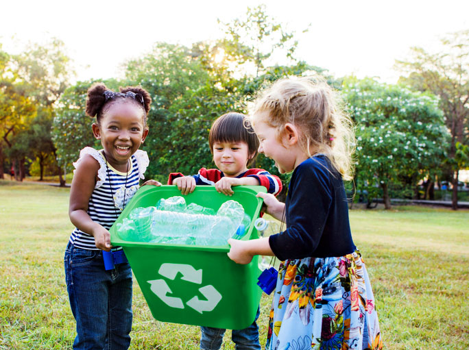 kids recycling