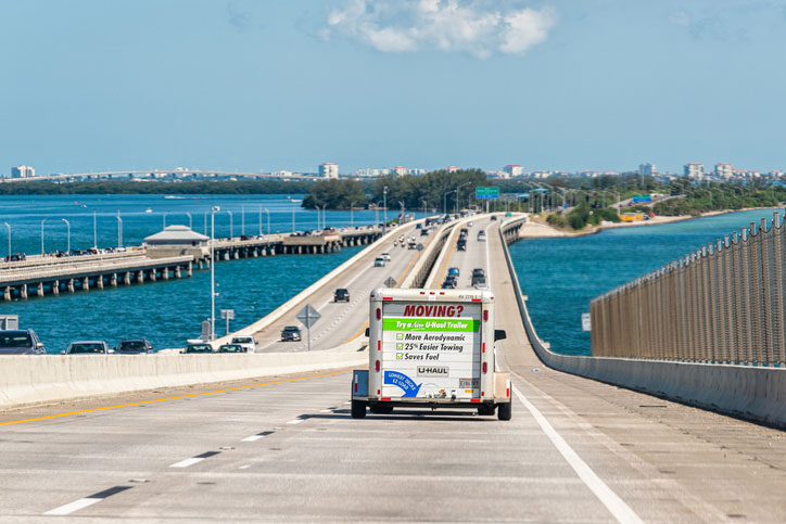 uhaul on florida bridge