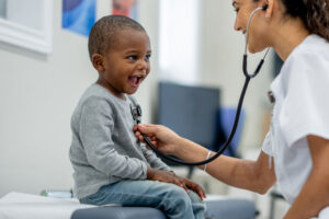 check-up for young boy