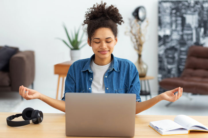 young woman on laptop