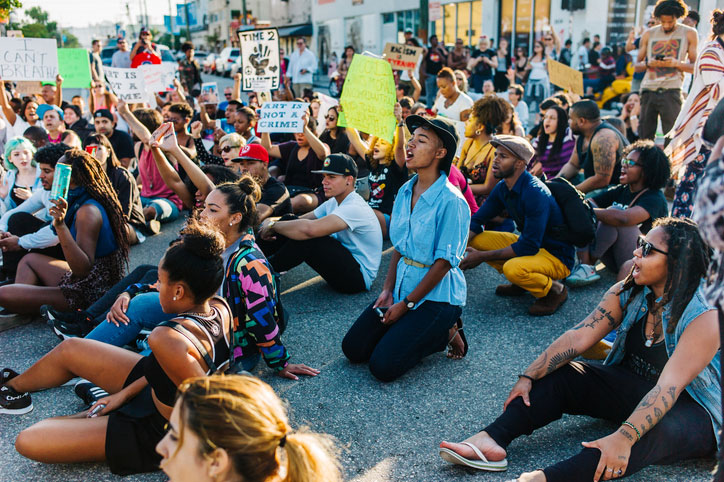 protest in the streets